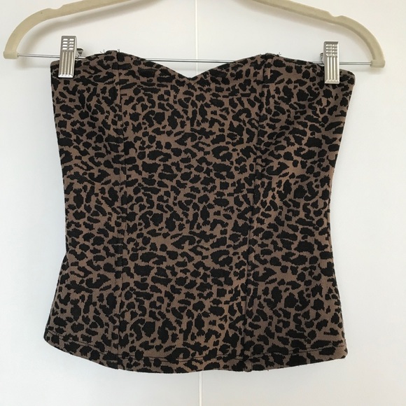 Urban Outfitters Tops - URBAN OUTFITTERS | LEOPARD PRINT BUSTIER